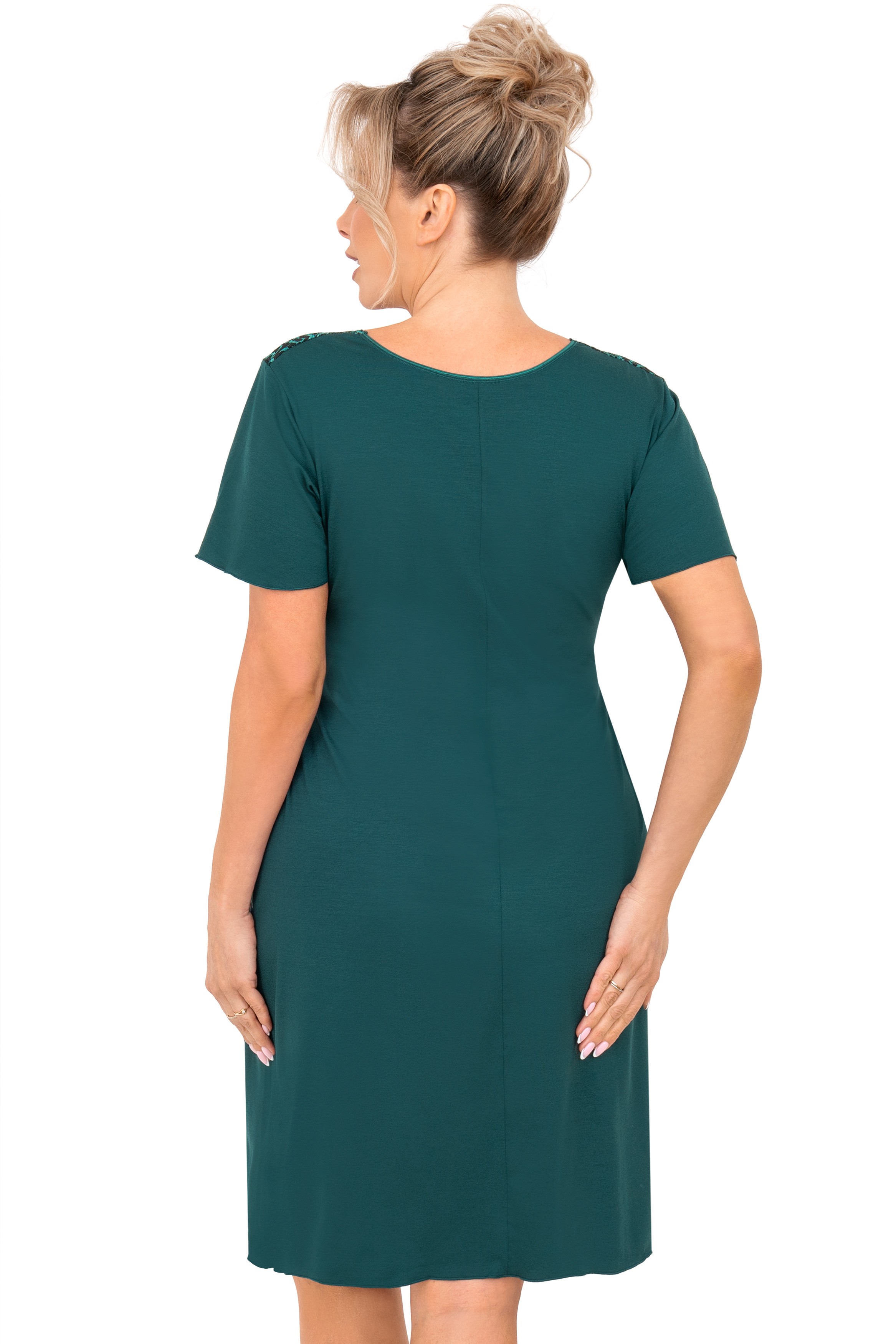 Koszula nocna damska - Melania zielona plus size zdjęcie 2