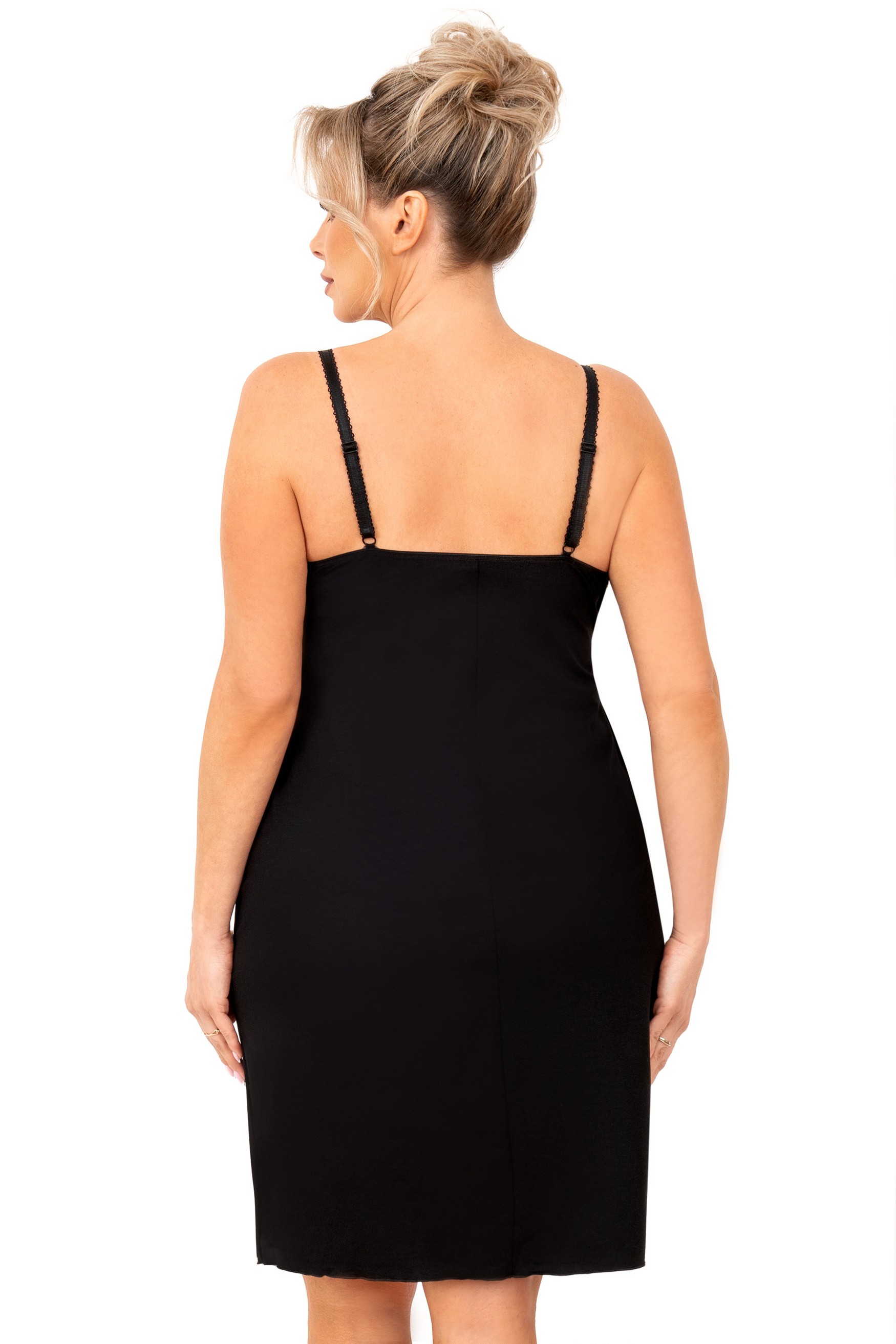 Seksowna koszula nocna plus size - Sylvia czarna plus size zdjęcie 2