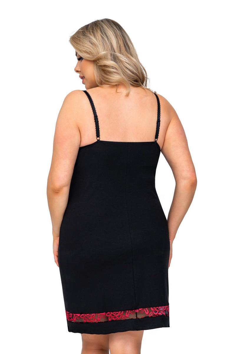 Alexia czarna plus size - koszulka nocna zdjęcie 2
