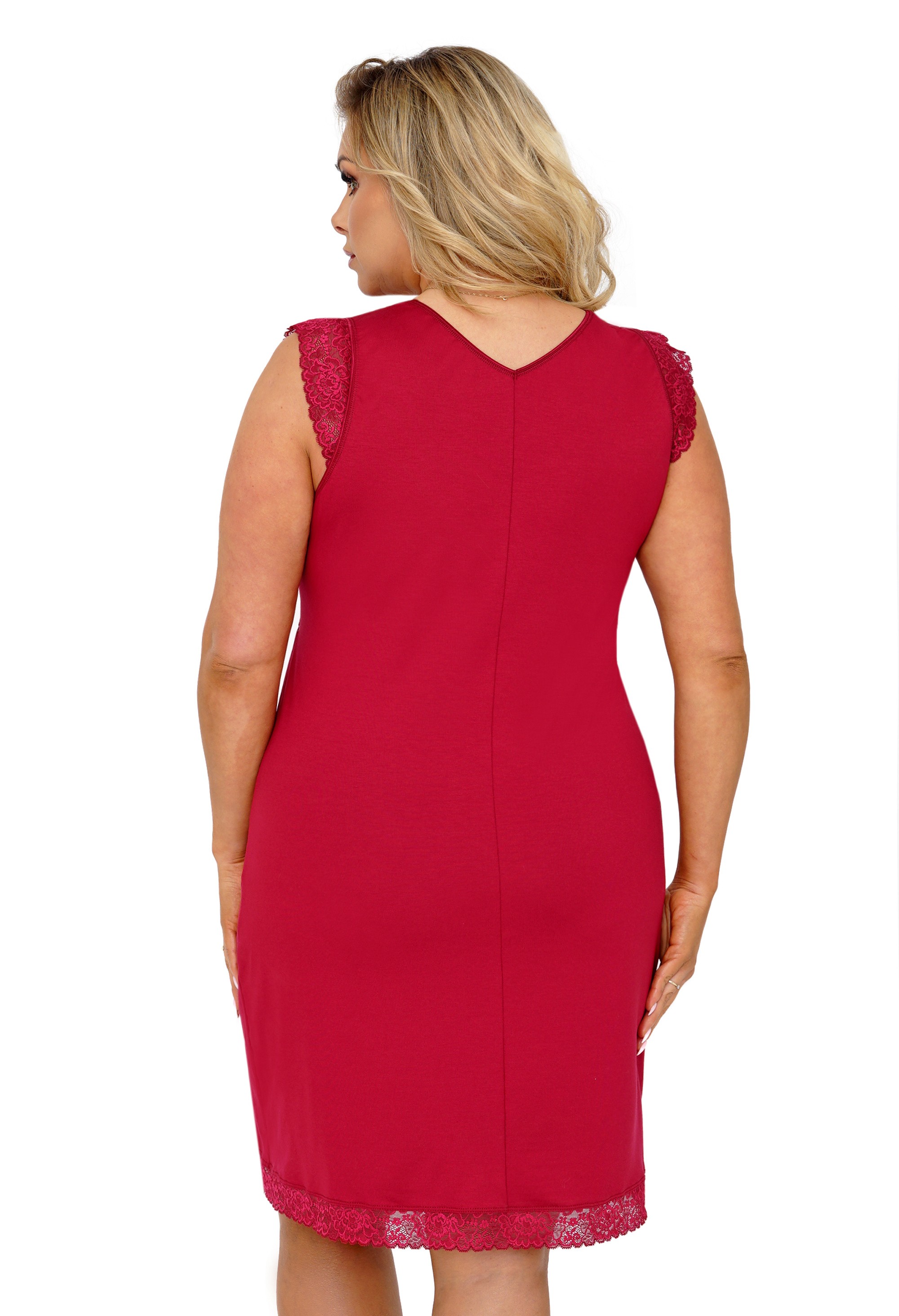 Vera bordowa plus size - koszulka nocna zdjęcie 2