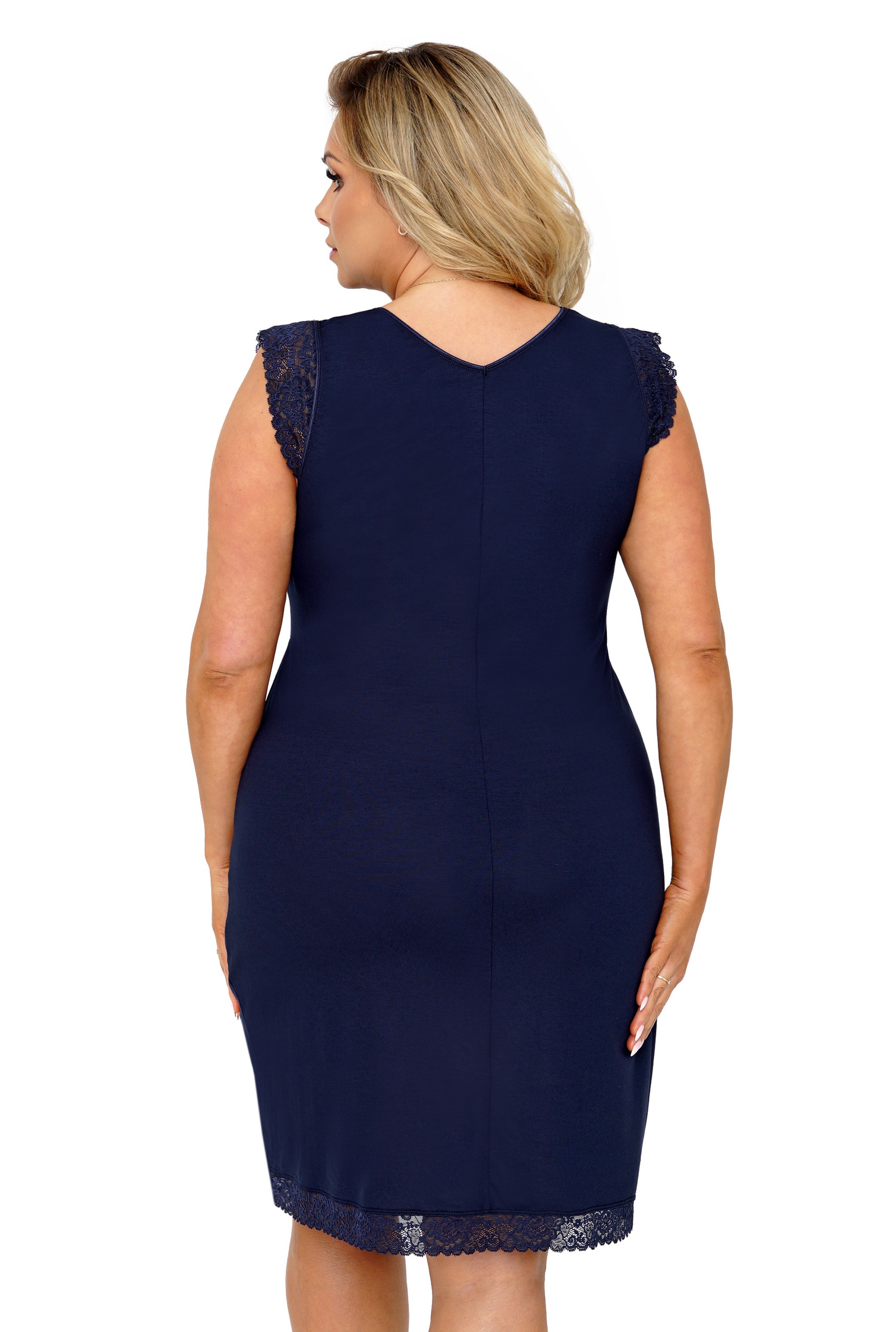 Vera granatowa plus size - koszulka nocna zdjęcie 2