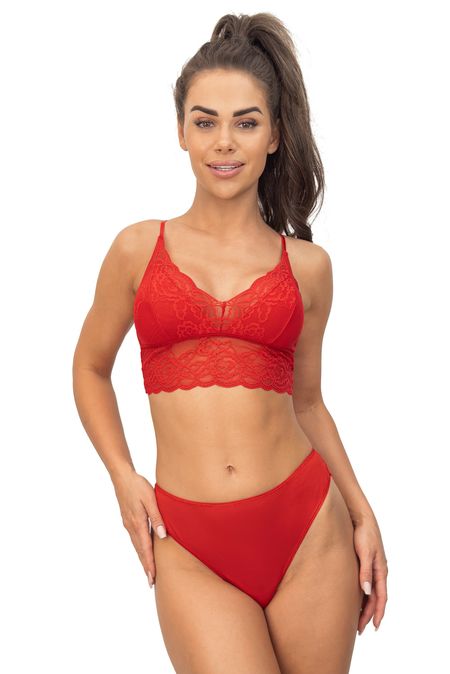 Top koronkowy seksowny - 244 czerwony