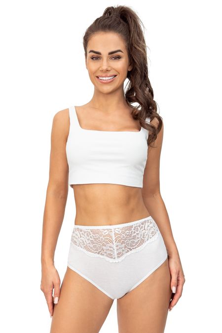 Figi pełne bawełniane wysoki stan - 243 białe