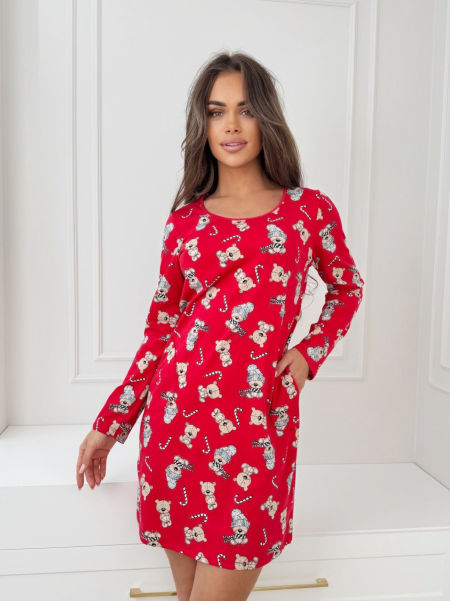 Koszula nocna świąteczna bawełniana - Bear