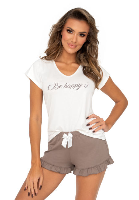 Be Happy 1/2 ecru - piżama damska
